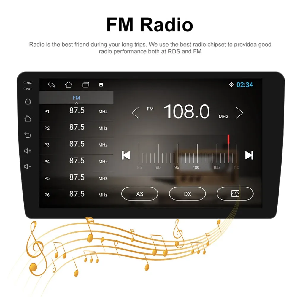 10 Inch Android 11 Car Player Bluetooth Hands-free HD Touch