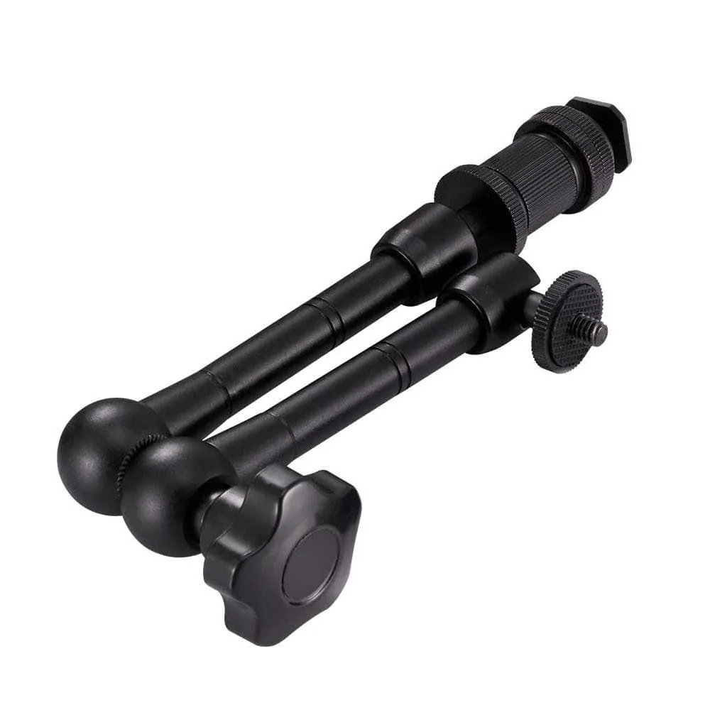 11" Articulating Magic Friction Arm with Solid Metal Nano Clamp Grip