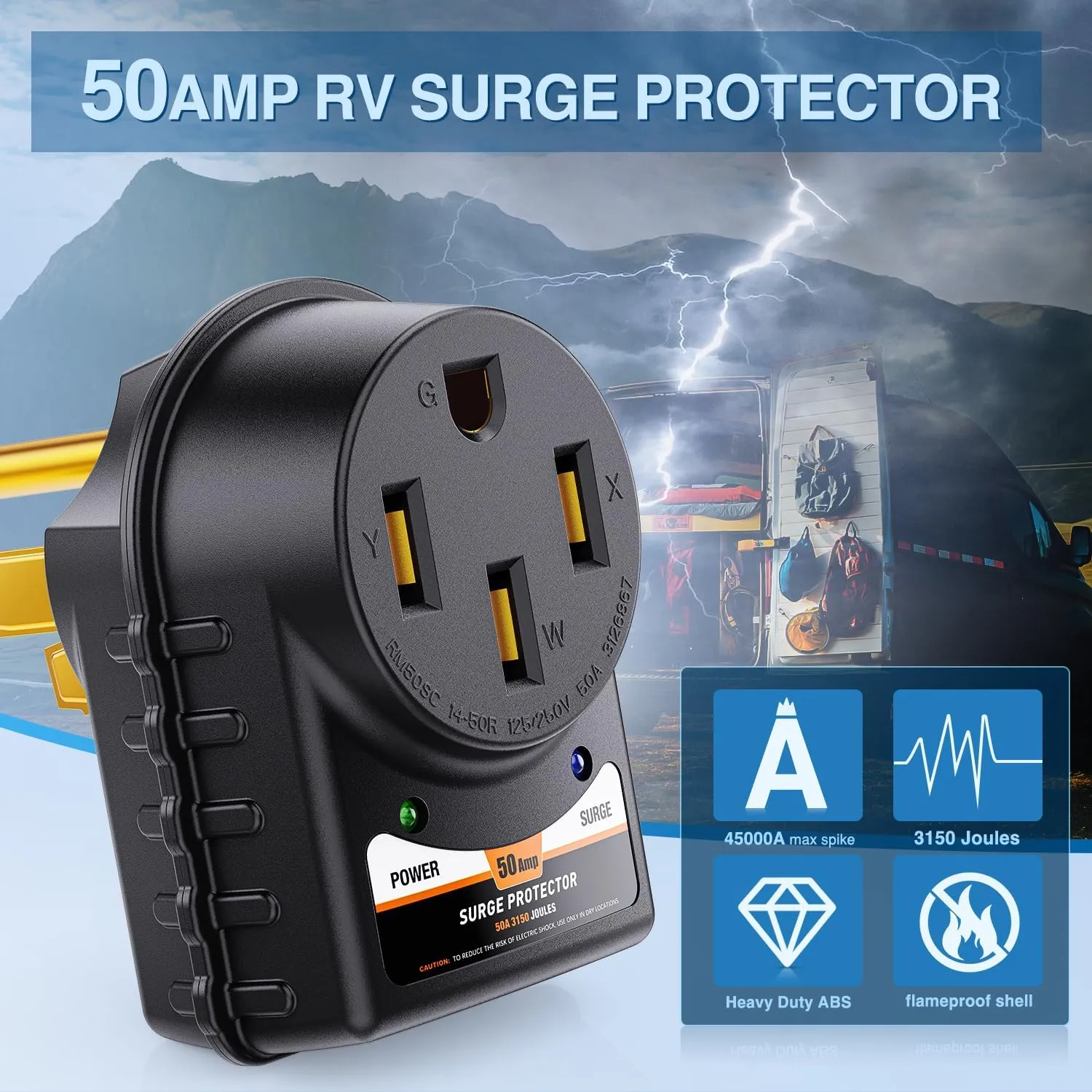 50Amp RV Surge Protector Adapter