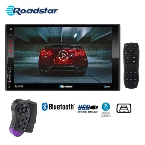 7 Inch Roadstar MP5 Bluetooth Double Din With Steering Wheel Control Remote