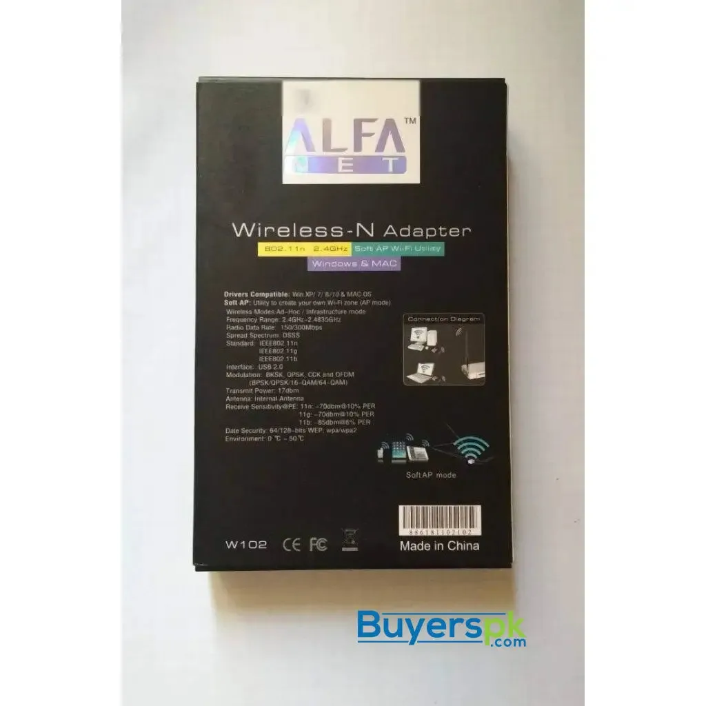 Alfa W102 Wireless N Adaptor 150mbps