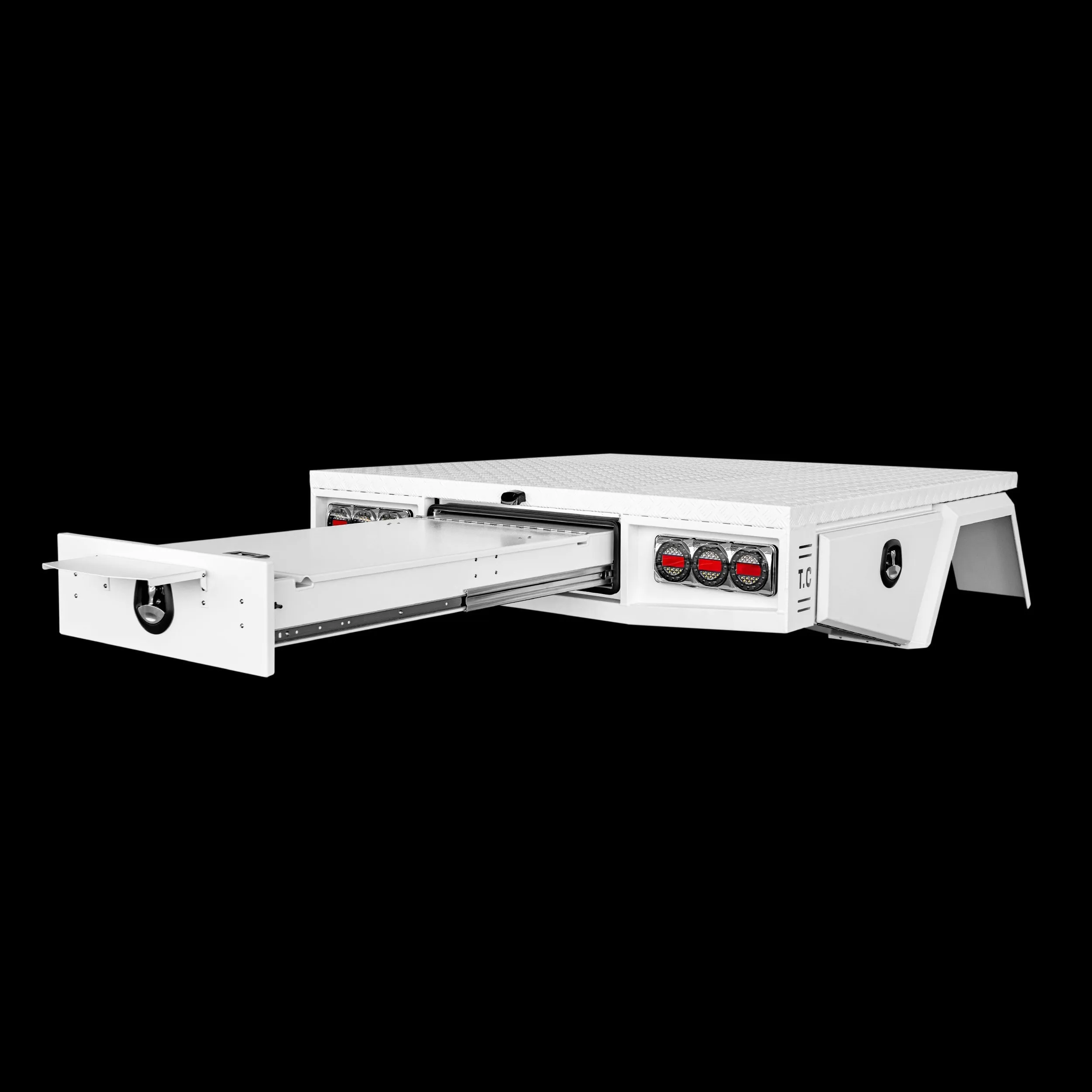 Aluminium Tray 1800mm No Headboard - White