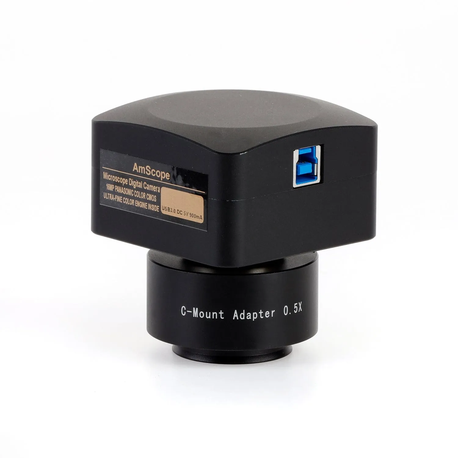 AmScope 0.5X Magnification C-mount Camera Adapter for Microscopes with CX Photo-port