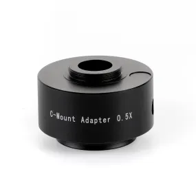 AmScope 0.5X Magnification C-mount Camera Adapter for Microscopes with CX Photo-port