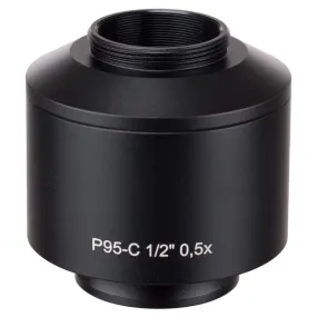 AmScope 0.5X Magnification C-mount Camera Lens Adapter for Zeiss Primo Microscopes
