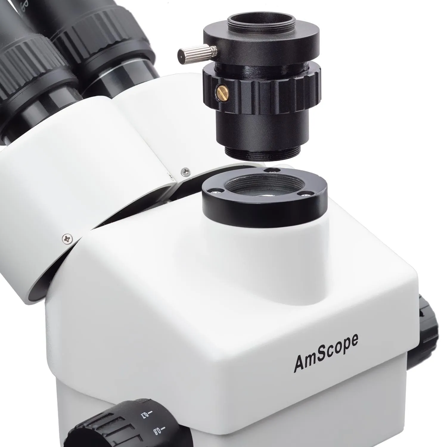 AmScope 0.5X Magnification C-mount Lens Adapter for Microscope Video Cameras