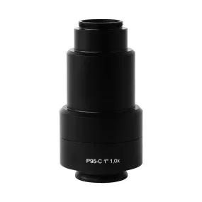AmScope 1X Magnification C-mount Camera Lens Adapter for Zeiss Primo Microscopes