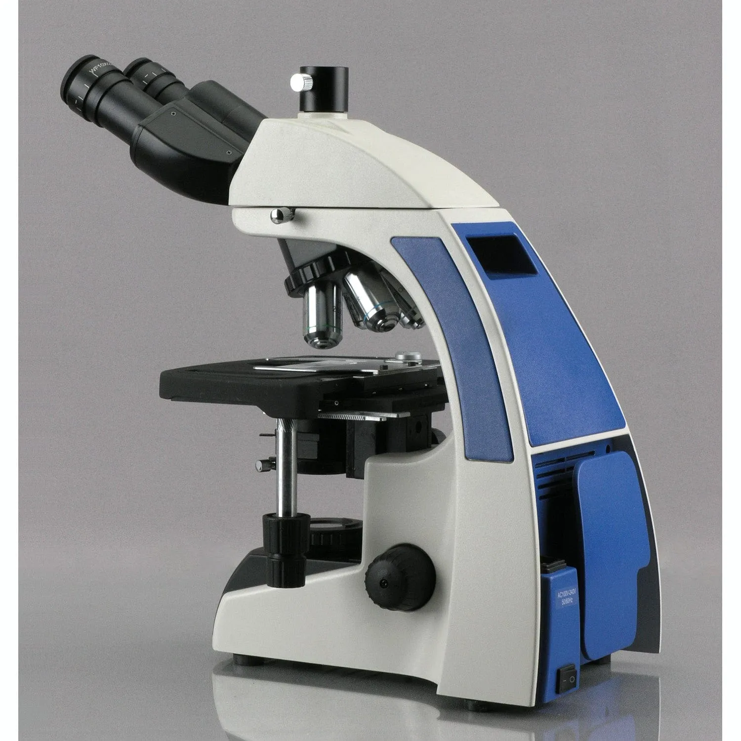 AmScope T720 Series Plan Infinity Kohler Laboratory Trinocular Compound Microscope 40X-2500X Magnification with 1080 HDMI Camera