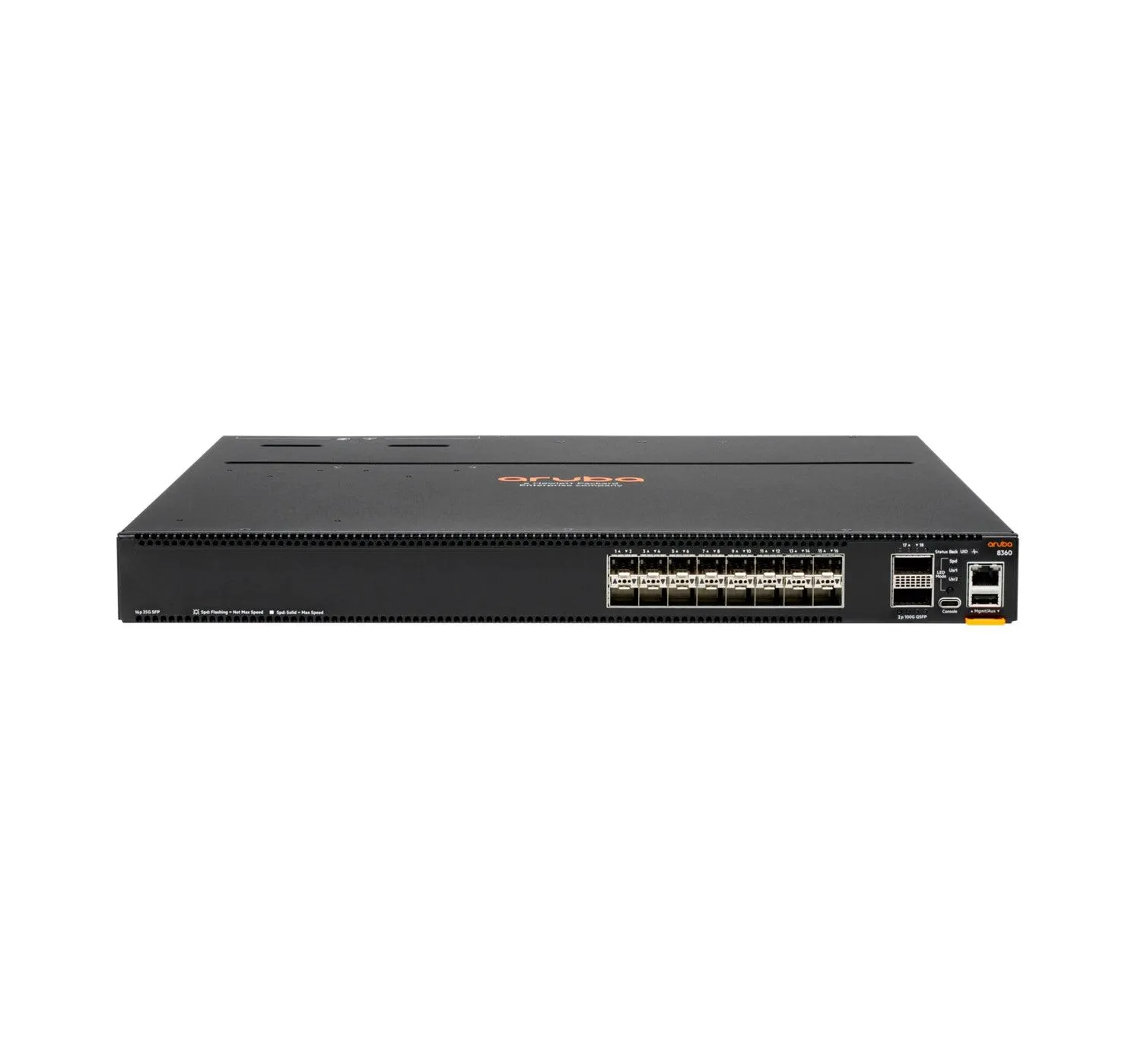 Aruba, a Hewlett Packard Enterprise company Aruba 8360-16Y2C Managed L3 1U Black