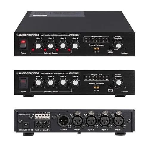 Audio-Technica AT-MX341B Smartmixer 4-Channel Automatic Mixer