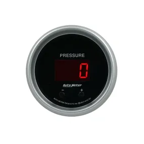 Autometer 52.4mm Black Switchable 0-1600 PSI/0-110 BAR Fluid Pressure Sport-Comp Elite Digital Gauge