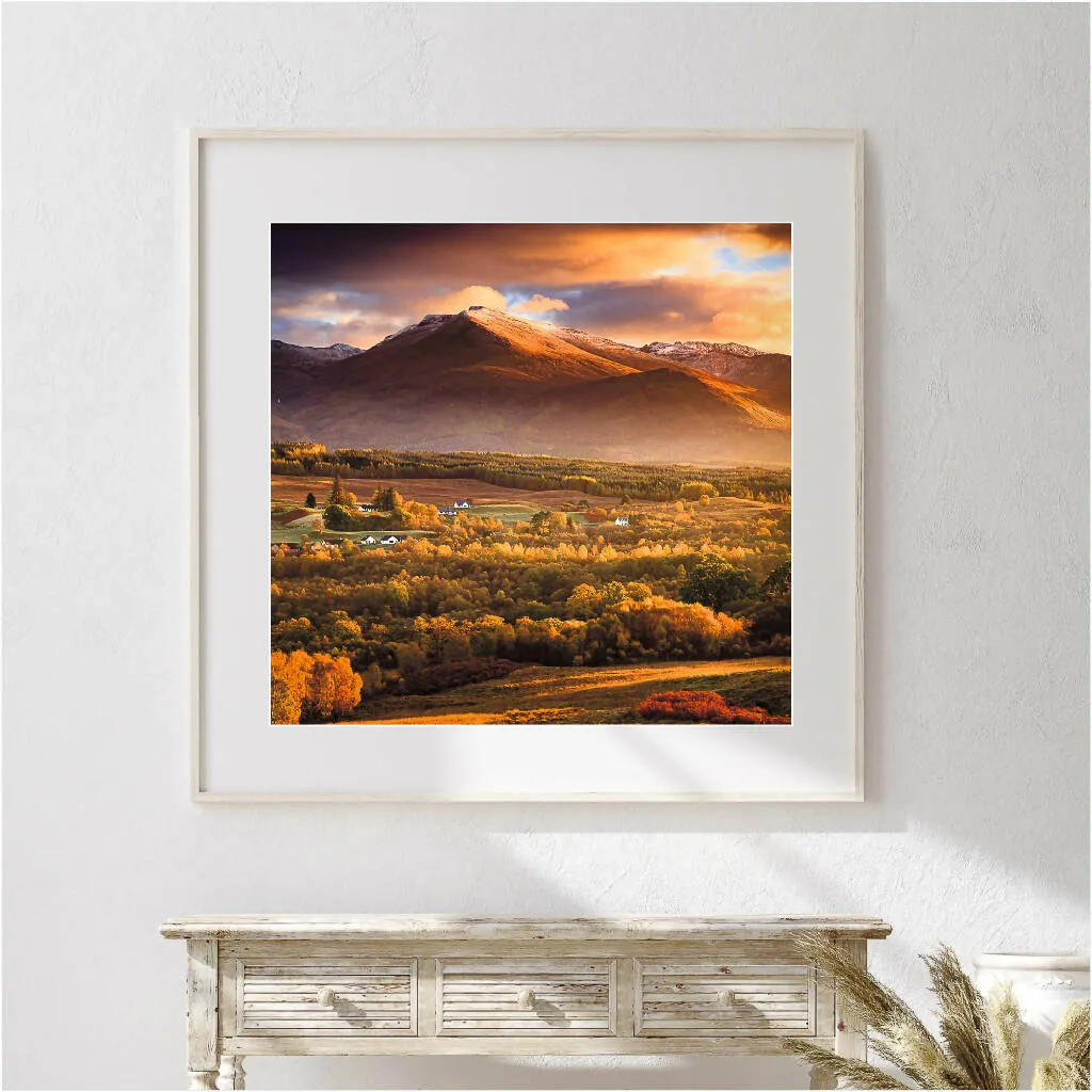 'Autumn Light, Ben Nevis' - Large Print on Paper or Canvas