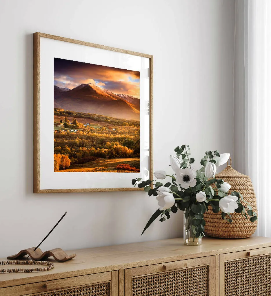 'Autumn Light, Ben Nevis' - Large Print on Paper or Canvas