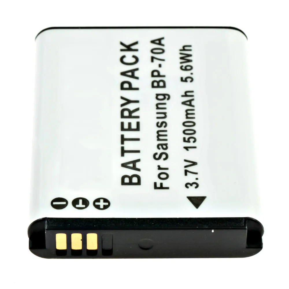 Batteries N Accessories BNA-WB-BP70A Digital Camera Battery - li-ion, 3.7V, 1500 mAh, Ultra High Capacity Battery - Replacement for Samsung BP-70A Battery
