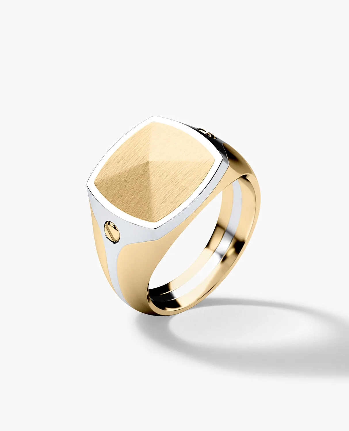 BETZ Two-Tone Gold Signet Ring - Version 1