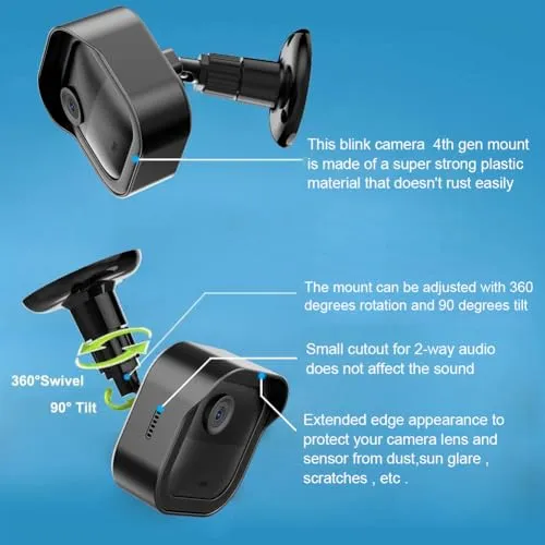 Blink Outdoor Vinyl Siding Mount with Waterproof Case, No-Hole Needed Mounting Bracket and Full Weather Proof Cover for All-New Blink Outdoor Security Camera System(3 Pack)