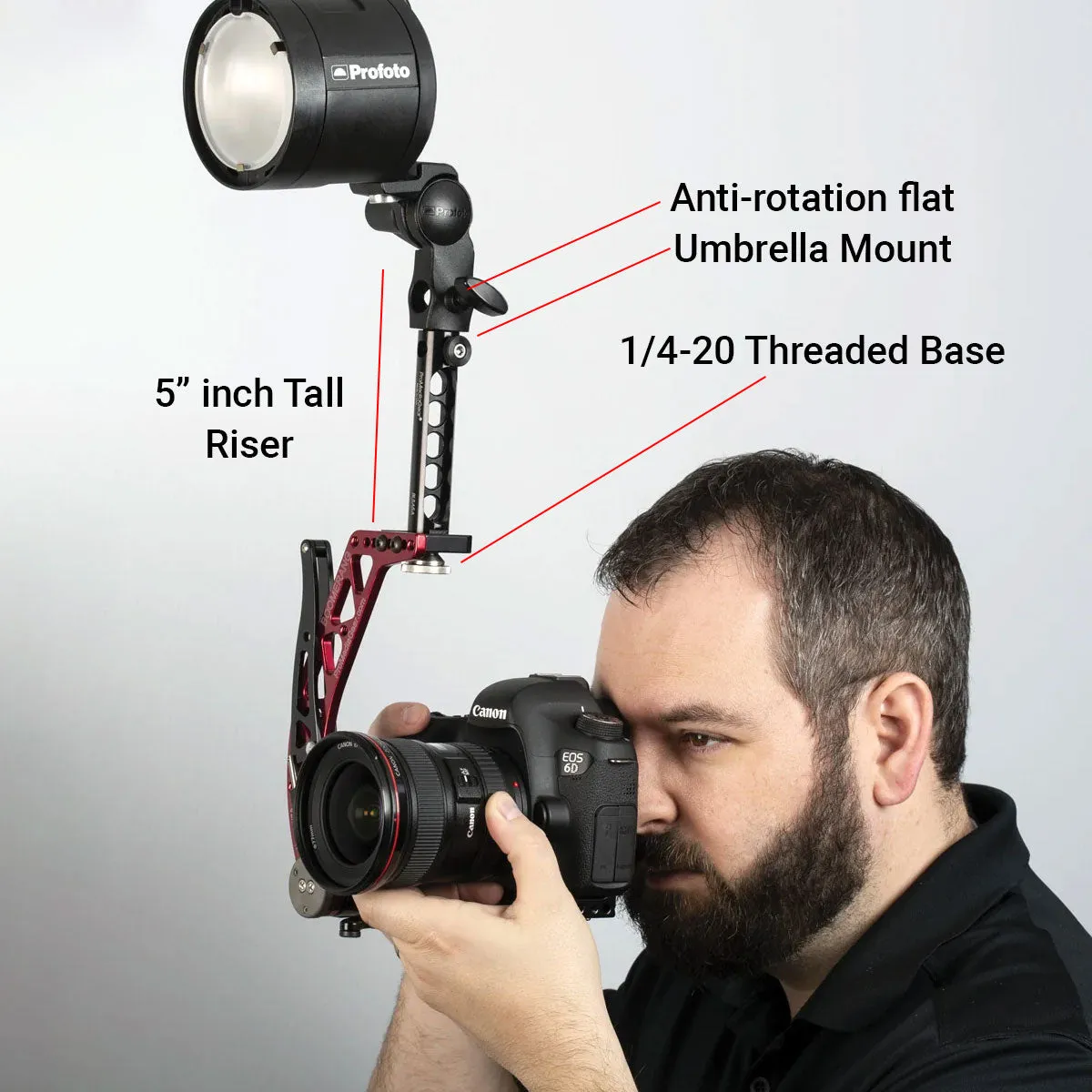 BLSA5A Aluminum Adapter Mount for Camera Flash | 5" Tall