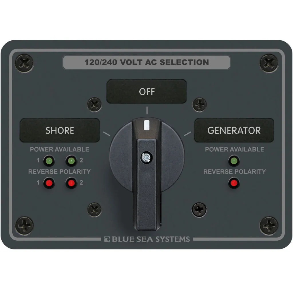 Blue Sea 2 Pos. 4 Pole AC Rotary Switch Panel