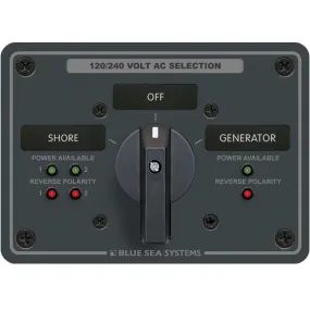 Blue Sea 2 Pos. 4 Pole AC Rotary Switch Panel