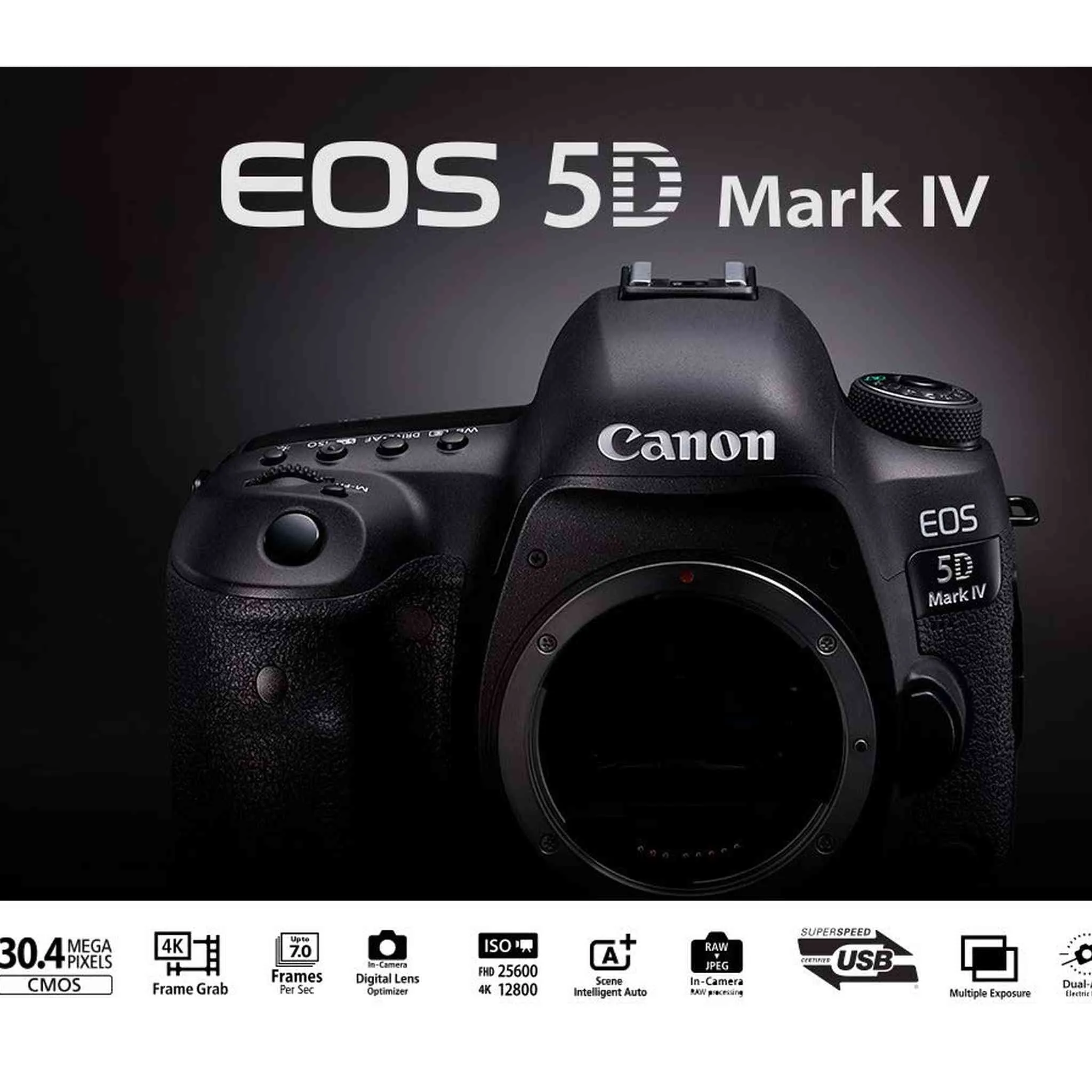 Canon EOS 5D Mark IV DSLR Camera with 24-70mm f/4L Lens (International Version) - 30.4 Megapixel - 4K Video with Pro Cle