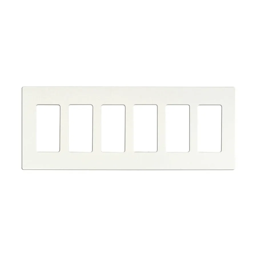 CLARO 6 GANG WALLPLATE WH
