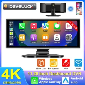 Color Name: GRAY, Sd Card Memory: 16g - 11.26" 4K Dash Cam Rear