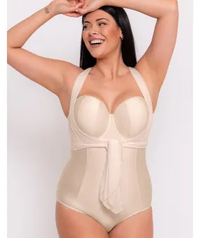 Curvy Kate Wrapsody Bandeau Swimsuit - Oyster