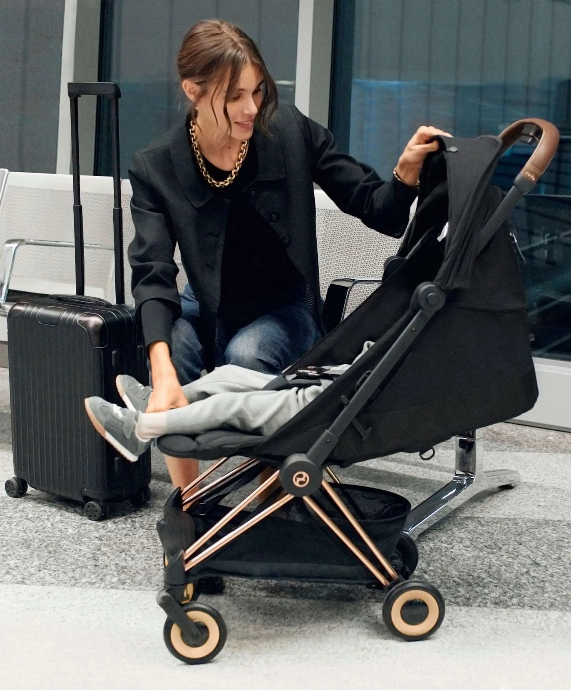 Cybex Coya Pushchair - Sepia Black/Rose Gold