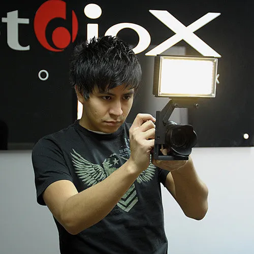 Fotodiox Compact Digital Video (DV) Rotating Light / Flash-Flip Camera Bracket - For Nikon, Canon, Pentax, Olympus, Sony, Fujifilm, Leica, Minolta, Panasonic