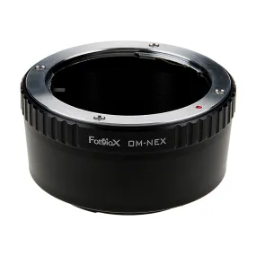 Fotodiox Lens Mount Adapter - Olympus Zuiko (OM) 35mm SLR Lens to Sony Alpha E-Mount Mirrorless Camera Body