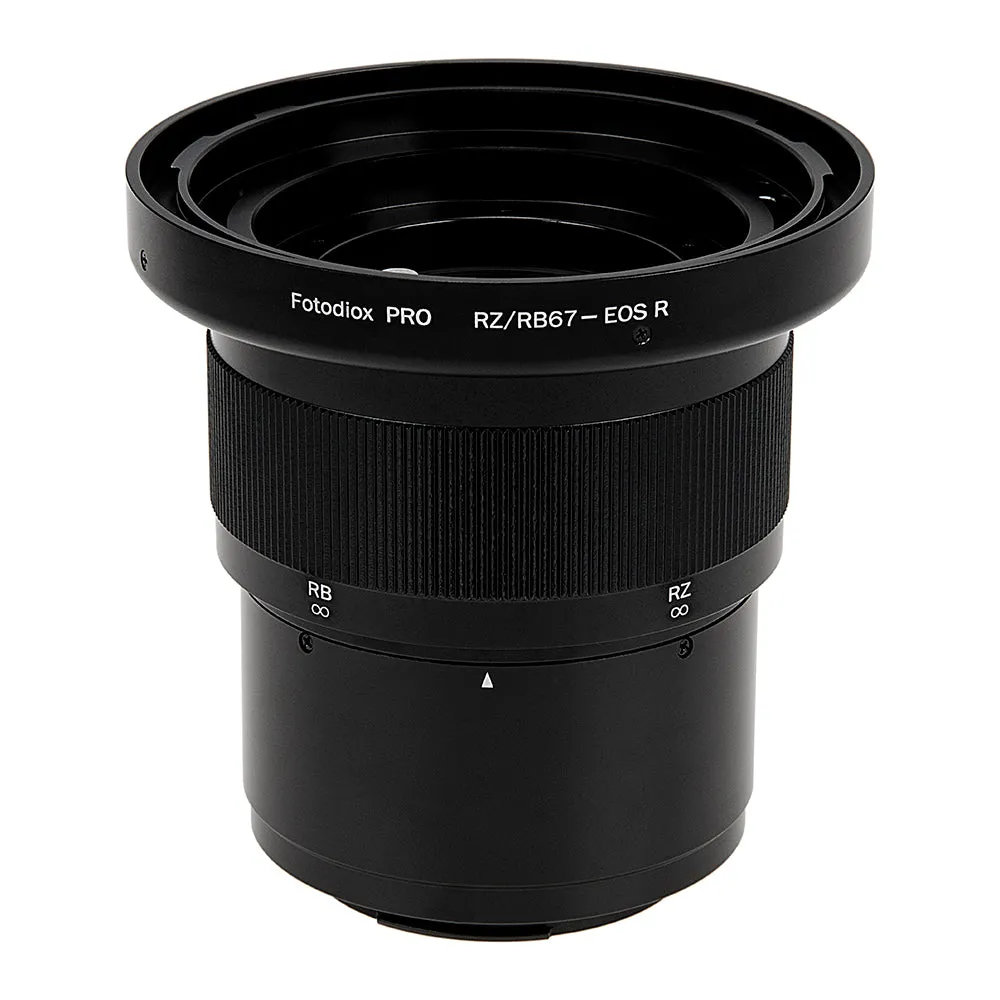 Fotodiox Pro Lens Mount Adapter - Mamiya RB67/RZ67 Mount Lens to Canon RF Mount Mirrorless Camera Body with Built-In Focusing Helicoid