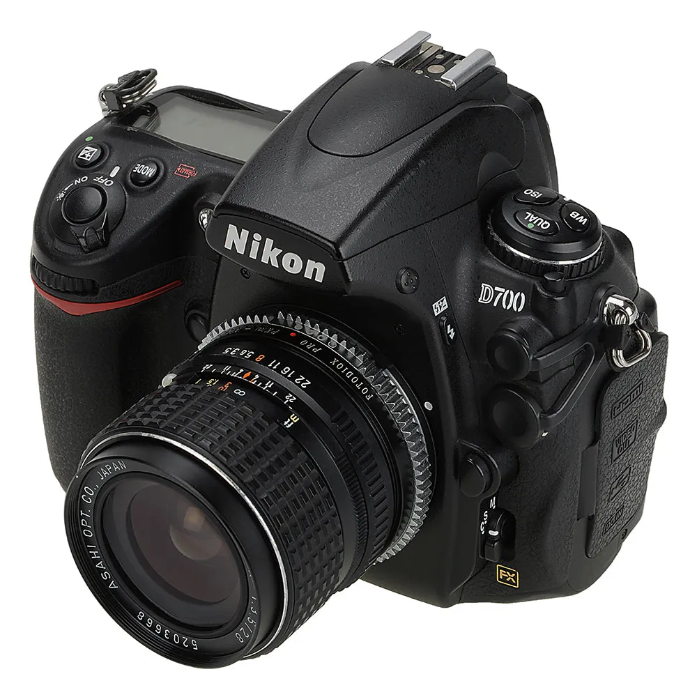 Fotodiox Pro Lens Mount Adapter - Pentax K AF Mount (PKAF) DSLR Lens to Nikon F Mount SLR Camera Body with Built-In De-Clicked Aperture Control Dial