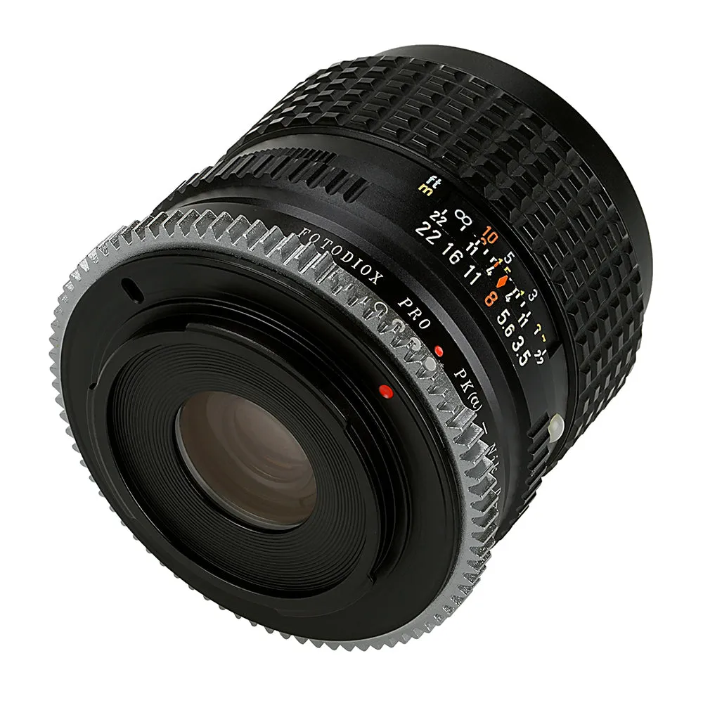Fotodiox Pro Lens Mount Adapter - Pentax K AF Mount (PKAF) DSLR Lens to Nikon F Mount SLR Camera Body with Built-In De-Clicked Aperture Control Dial