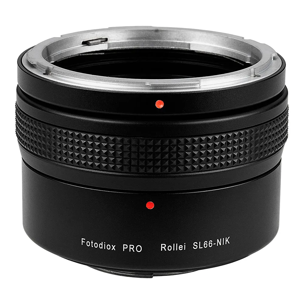 Fotodiox Pro Lens Mount Adapter - Rolleiflex SL66 Series Lens to Nikon F Mount SLR Camera Body with Built-In Focusing Helicoid