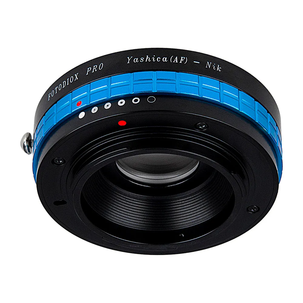 Fotodiox Pro Lens Mount Adapter - Yashica 230 AF SLR Lens to Nikon F Mount SLR Camera Body with Built-In Aperture Control Dial
