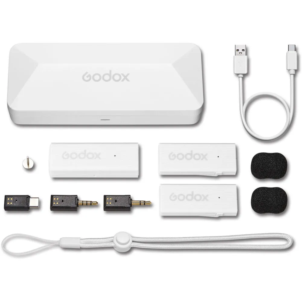 Godox MoveLink Mini UC 2-Person Wireless Microphone System - (2 TX   1 RX   Charging Case)