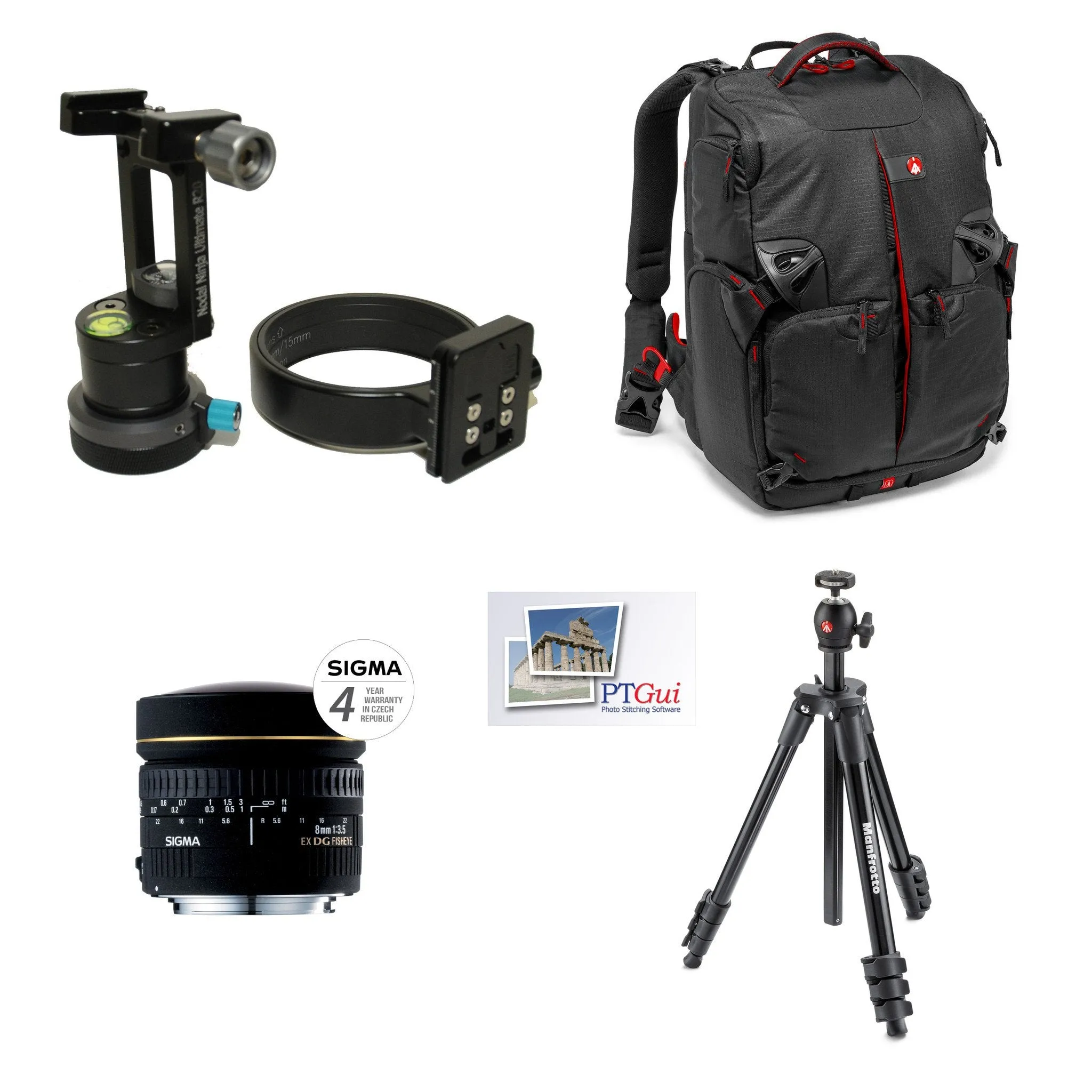 Google Street View Package: Nodal Ninja R20 GTP V2 Sigma 8mm Canon   Lens   Backpack   Tripod