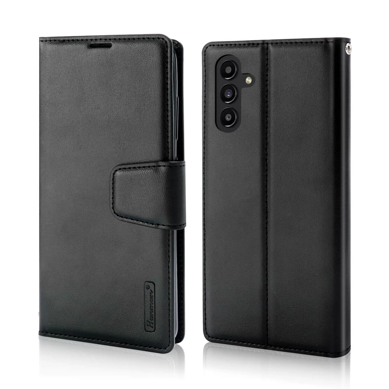Hanman Samsung Galaxy A13 5G Leather Case Wallet Black