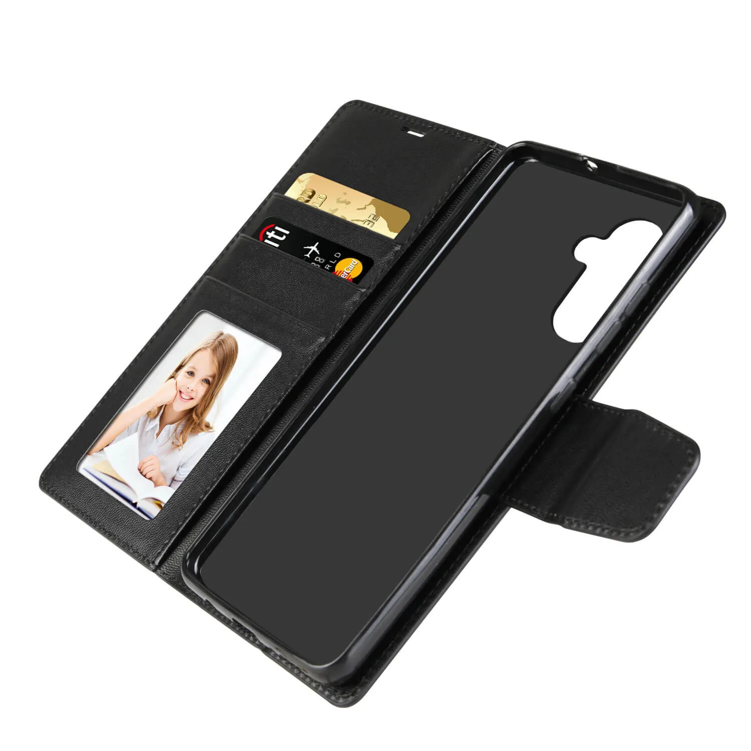 Hanman Samsung Galaxy A13 5G Leather Case Wallet Black