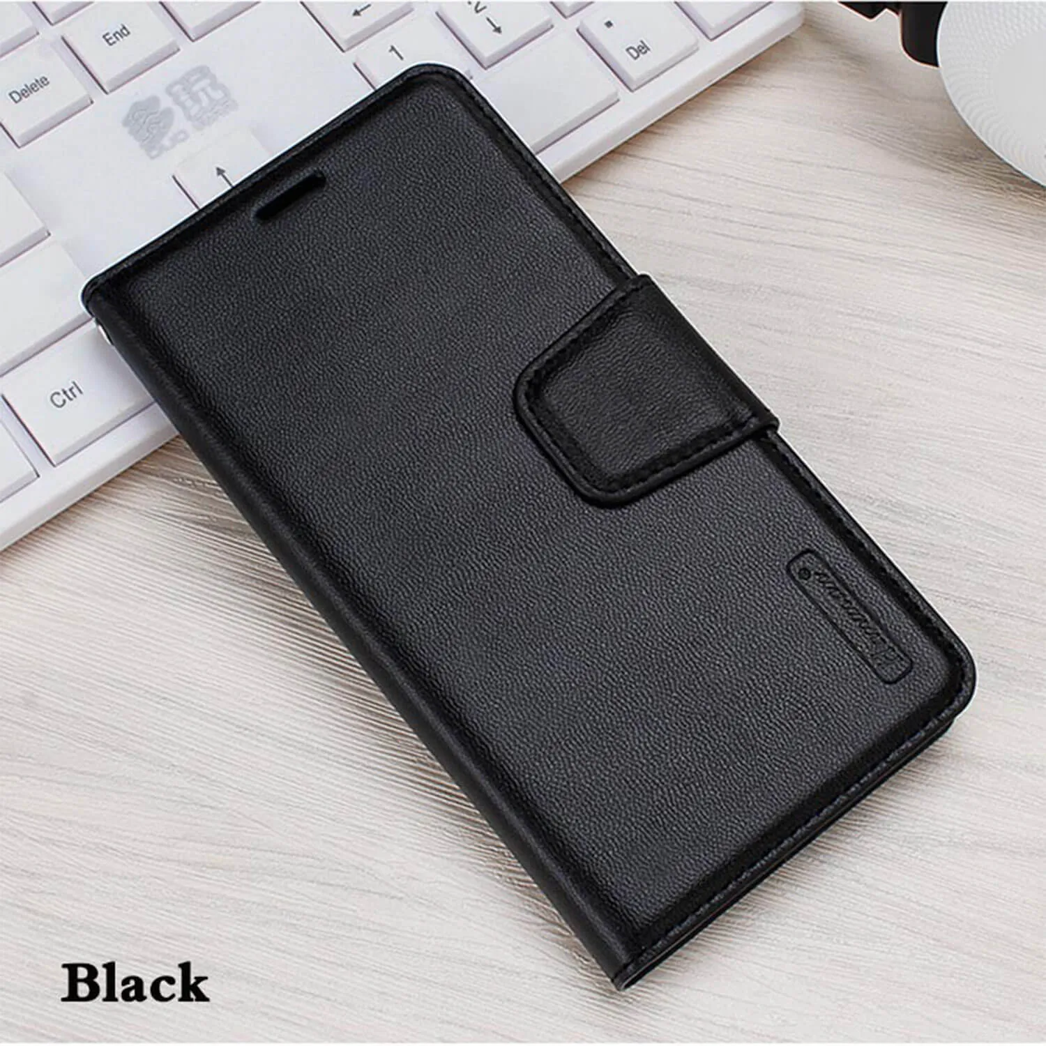 Hanman Samsung Galaxy A23 4G Leather Case Wallet Black
