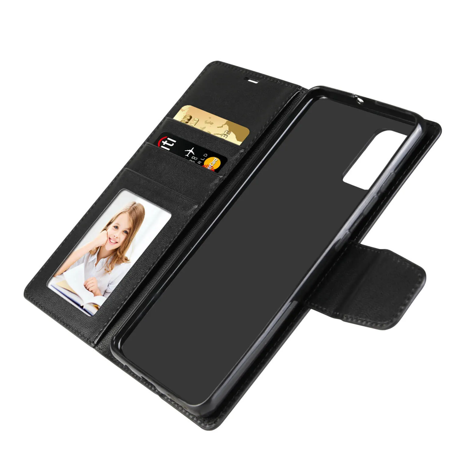 Hanman Samsung Galaxy A53 5G Leather Case Wallet Black