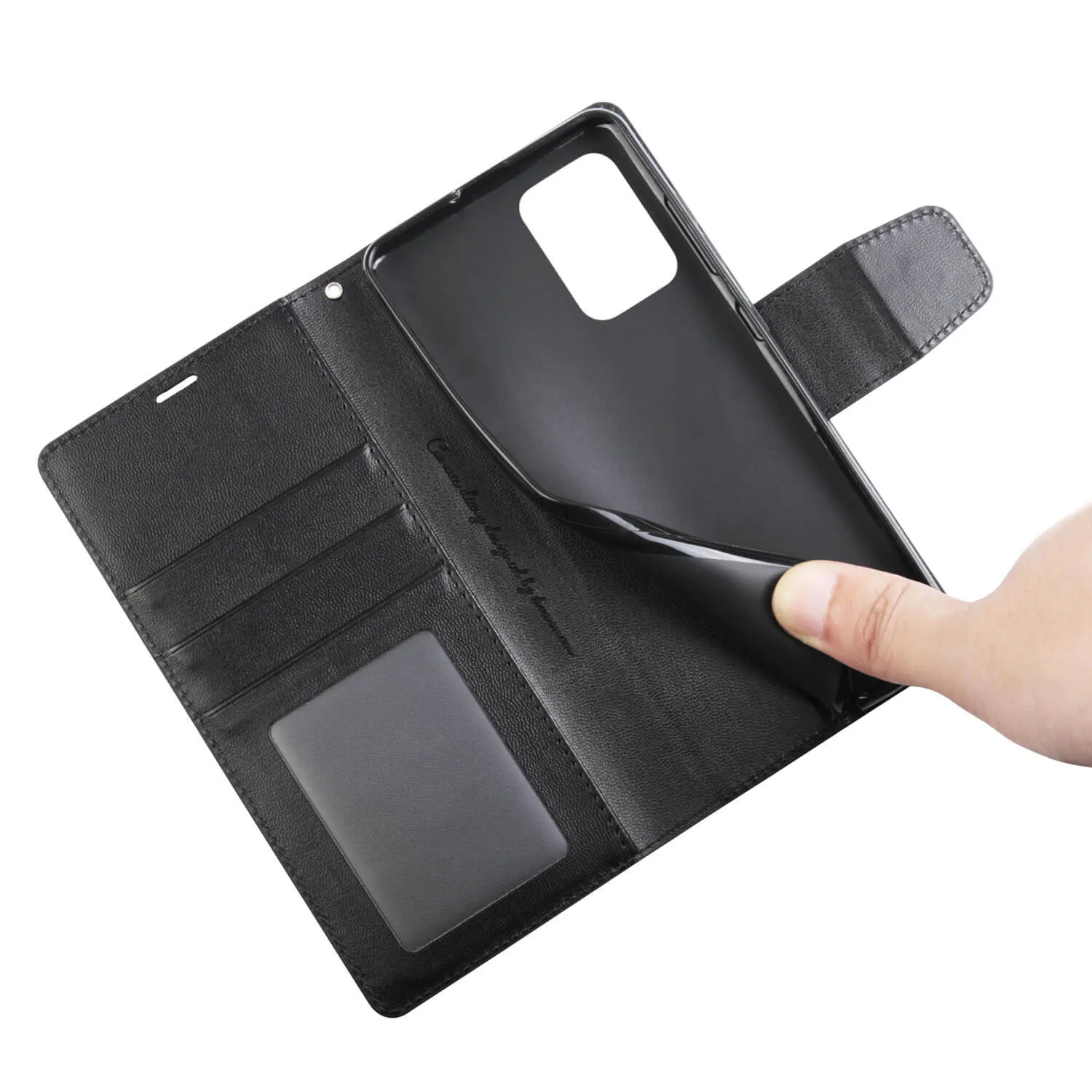 Hanman Samsung Galaxy A53 5G Leather Case Wallet Black