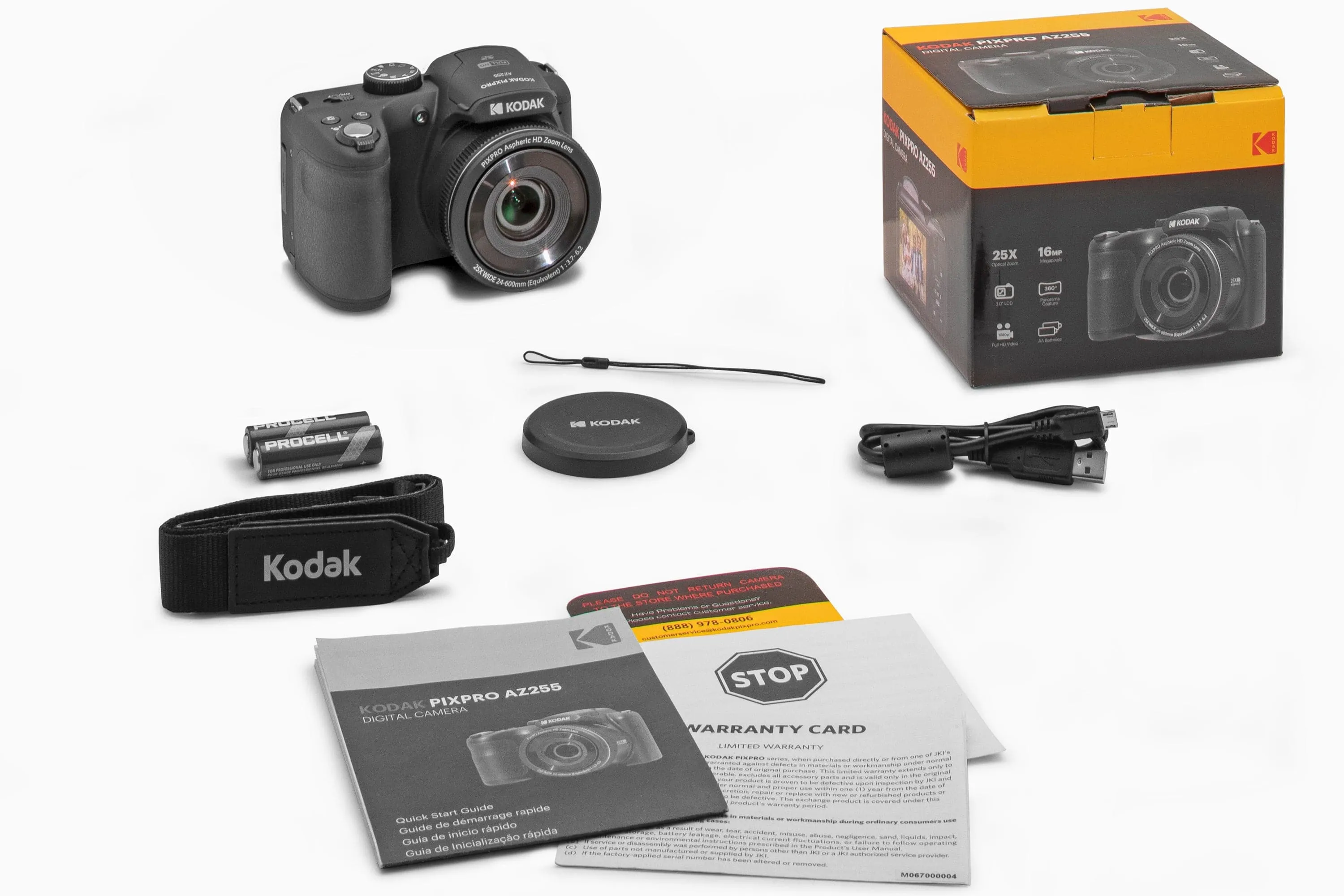 Kodak PIXPRO AZ255 16MP 25x Astro Zoom Bridge Camera – Black
