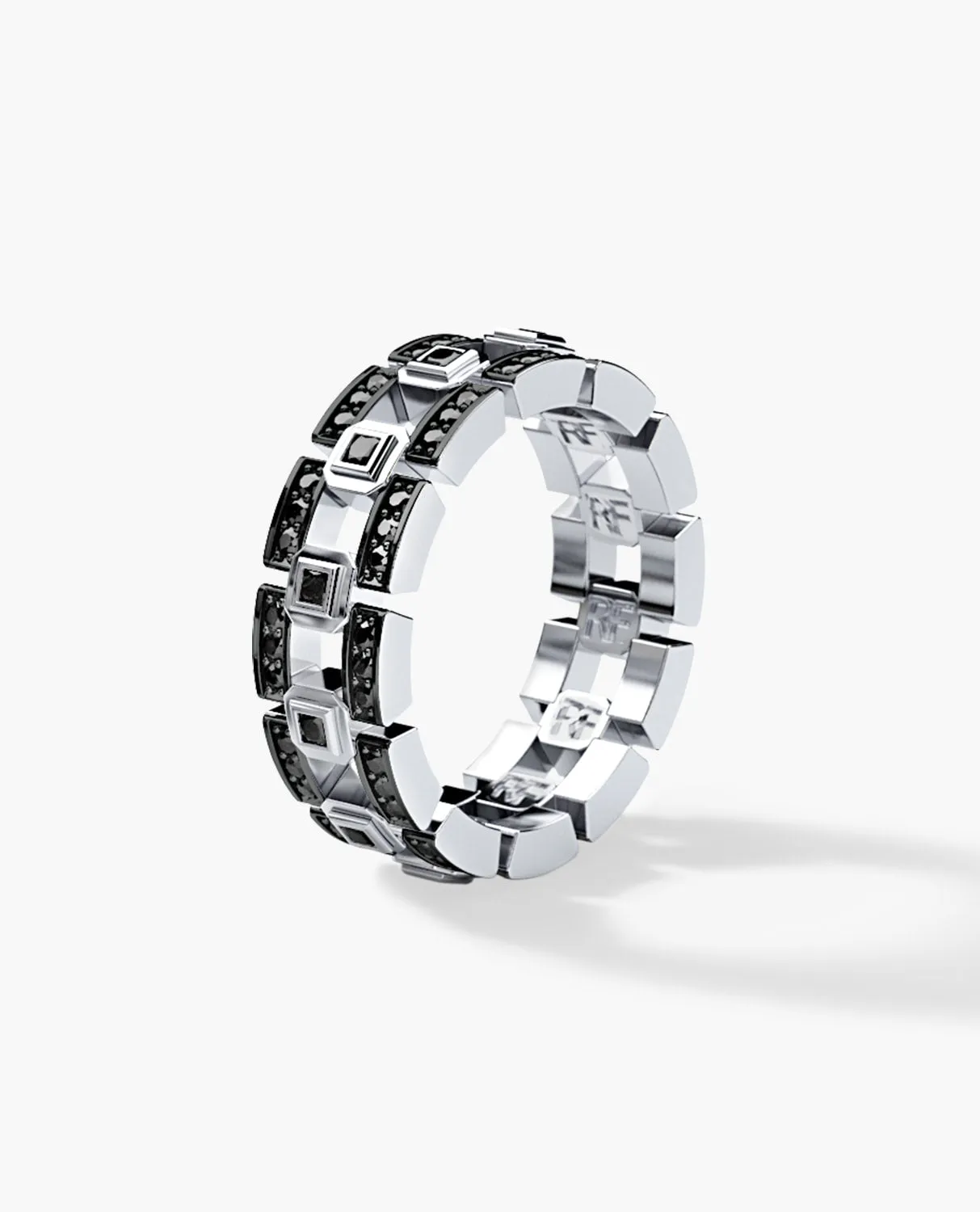 LA PAZ Gold Ring with 0.50ct Black Diamonds