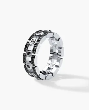 LA PAZ Gold Ring with 0.50ct Black Diamonds