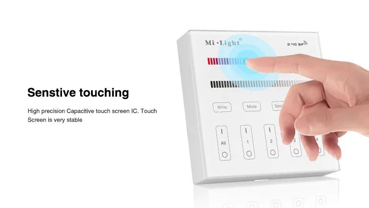 LED RGBW Mi-Light 4-Zone Wall Mount Panel Remote