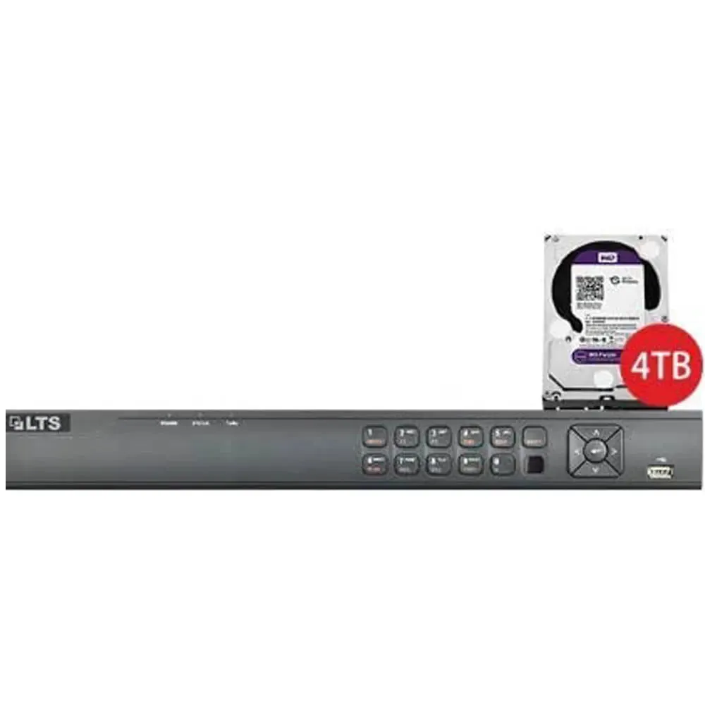 LTS LTN8716K-P16 6 Ch 4K Network Video Recorder with 4TB Pre-Installed Storage