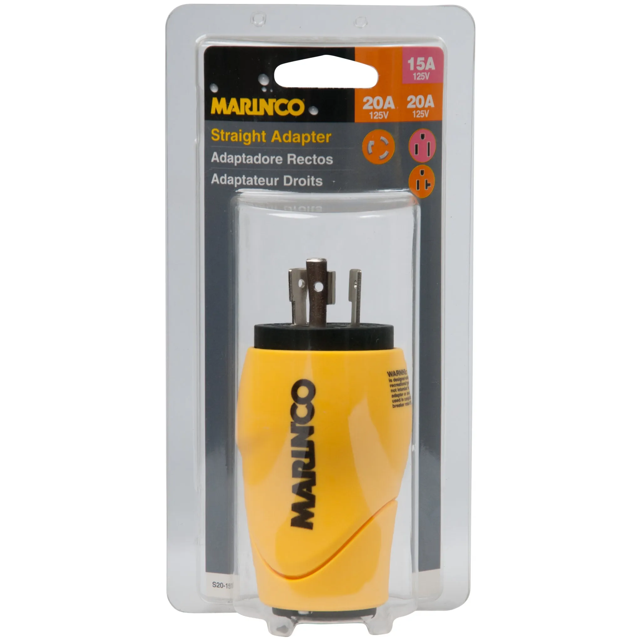 Marinco EEL Adapter - 20A Male/15A Female