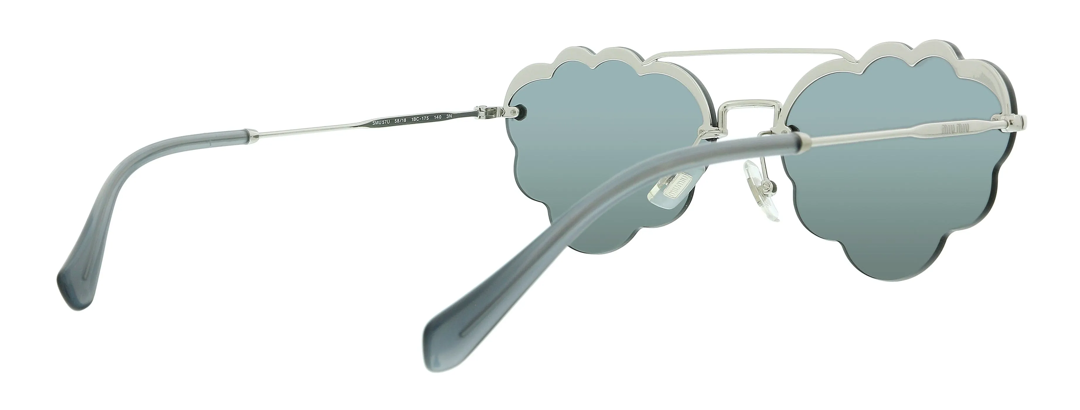 Miu Miu 0MU 57US 1BC175 Core Silver Cloud Sunglasses