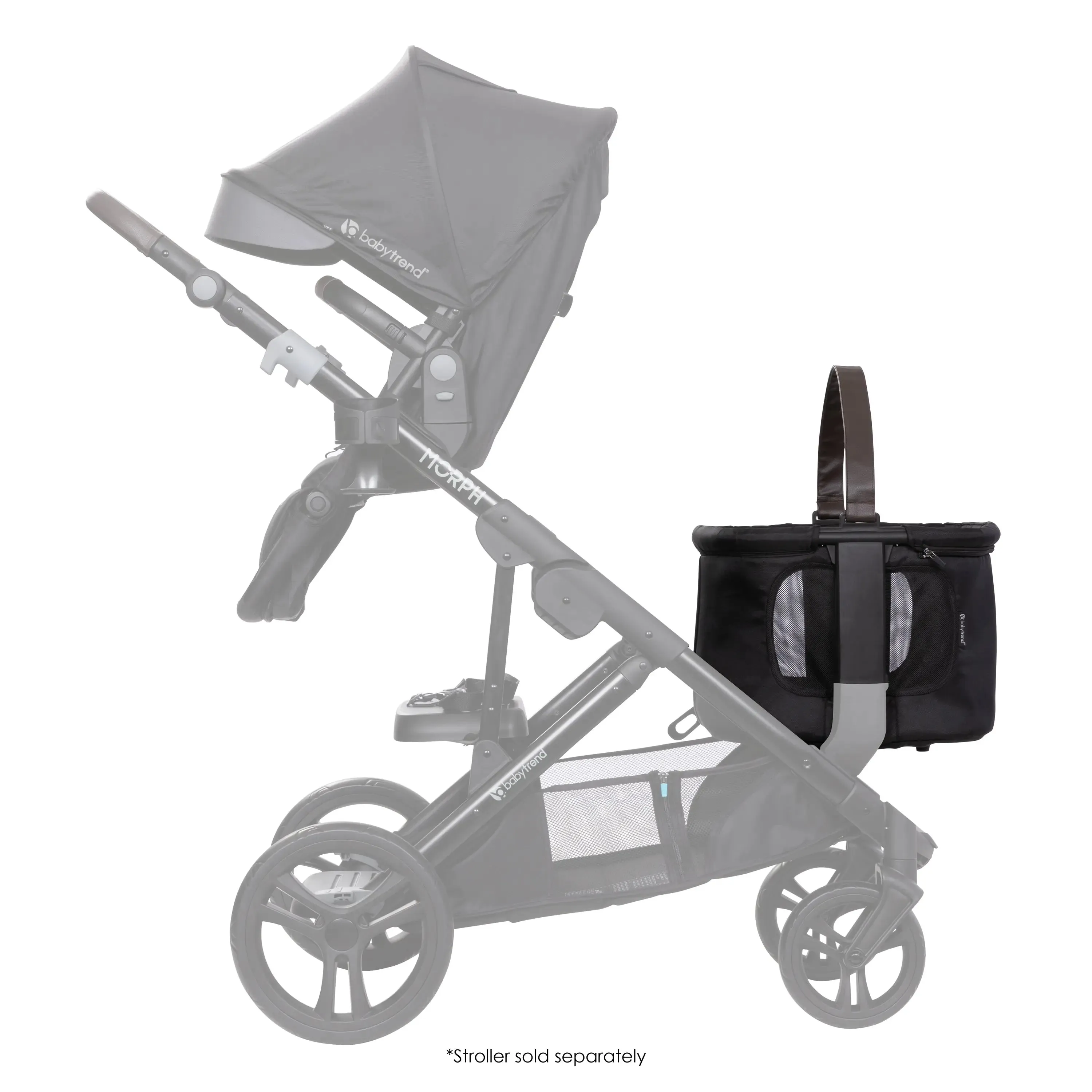 Morph Single to Double Stroller Modular Storage Basket